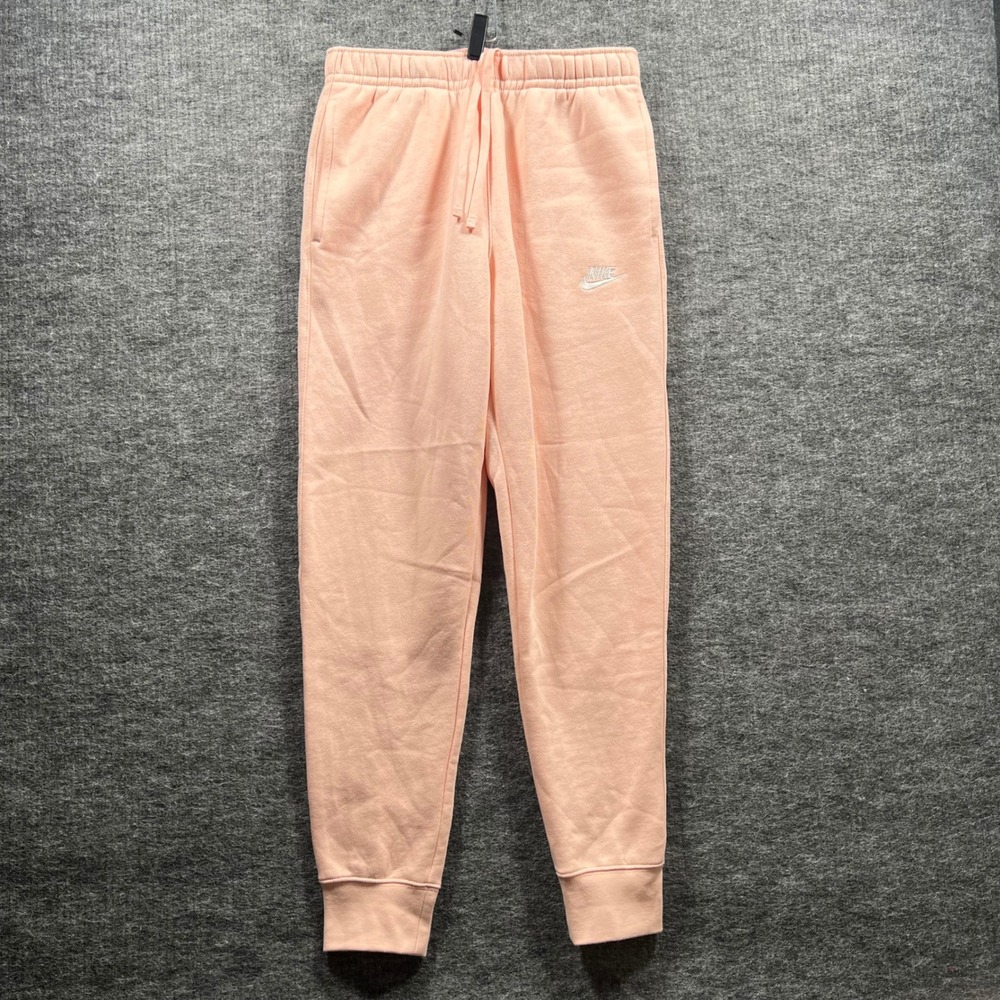 Nike Sportswear Essential Fleece Joggers Peach Pink Small 6445